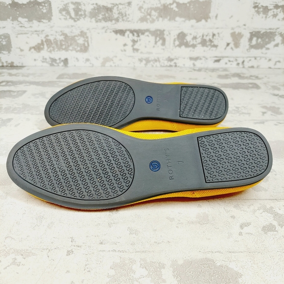 New Rothy's The Flat Yellow Knit Round Toe Slip On Loafers W749 - Picture 6 of 8